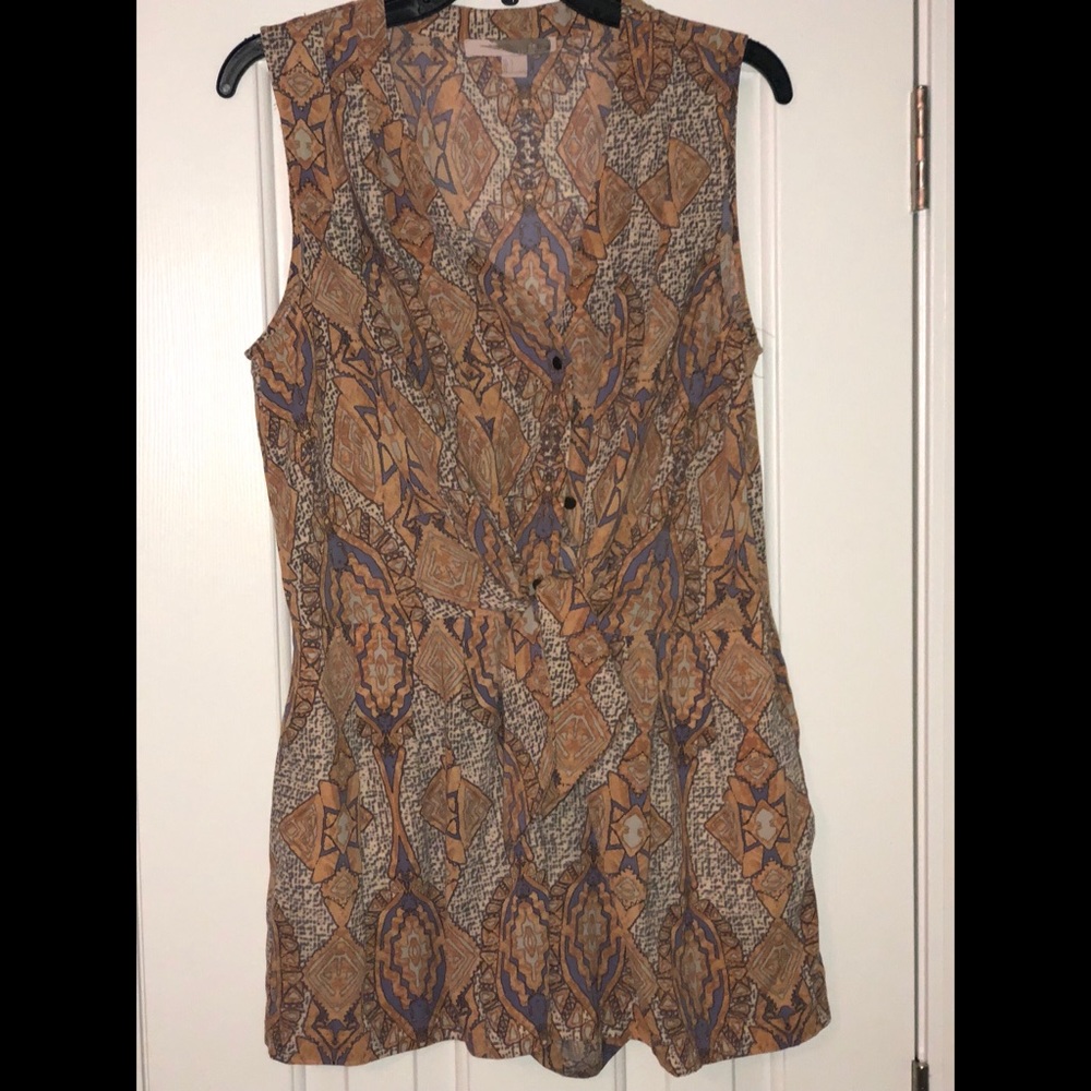 Forever 21 purple and orange sleeveless romper